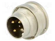 Connector: M16; socket; male; soldering; PIN: 3; 5A; 250V; IP40 LUMBERG