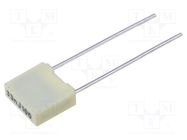 Capacitor: polyester; 33nF; 63VAC; 100VDC; 5mm; ±5%; 7.2x2.5x6.5mm KEMET