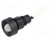 Indicator: LED; recessed; white; 230VAC; Ø13mm; IP40; cables; 300mm POLAM-ELTA