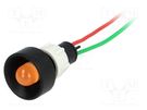 Indicator: LED; recessed; orange; 24VDC; 24VAC; Ø13mm; IP40; plastic POLAM-ELTA