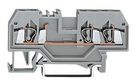 GROUND TERMINAL BLOCK, DIN RAIL, 3 POSITION, 28-12AWG