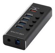 USB HUB, 4PORT, USB 3.2 GEN 1, BLACK