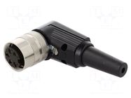 Connector: M16; plug; female; PIN: 5; 5A; 250V; soldering; for cable LUMBERG