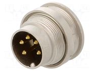 Connector: M16; socket; male; PIN: 5; 5A; 250V; soldering; straight LUMBERG