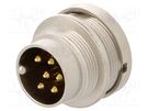 Connector: M16; socket; male; soldering; PIN: 6; 5A; 250V; IP68 LUMBERG