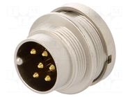 Connector: M16; socket; male; PIN: 6; 5A; 250V; soldering; IP68 LUMBERG