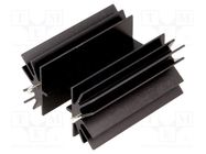 Heatsink: extruded; TO220; black; L: 50.8mm; 5.2K/W; aluminium STONECOLD