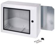 ENCLOSURE W/WINDOW, MULTIPURPOSE, GRY/PC