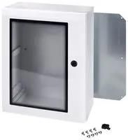 ENCLOSURE W/WINDOW, MULTIPURPOSE, GRY/PC