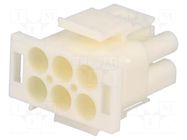Connector: wire-wire/PCB; plug; male/female; PIN: 6; 600V; 6.35mm TE Connectivity
