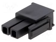 Connector: wire-wire/PCB; plug; female; PIN: 2; Mega-Fit; straight MOLEX