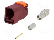 Connector: FAKRA; plug; female; straight; crimped MOLEX