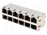 RJ45; socket; PIN: 8; Cat: 5e; gold-plated; Layout: 8p8c MOLEX