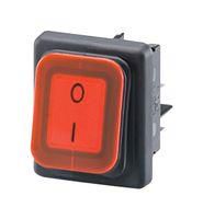 ROCKER SWITCH, DPST-NO, 20A, 24VDC