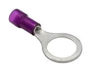 TERMINAL, RING TONGUE, 3/8", RED, 18AWG