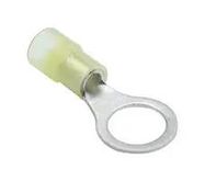 TERMINAL, RING TONGUE, 3/8", YEL, 10AWG