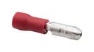 TERMINAL, MALE BULLET, RED, 22-18AWG