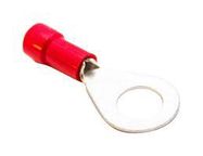 TERMINAL, RING TONGUE, #10, RED, 18AWG