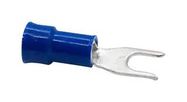 CRIMP TERMINAL, FORK, #6, BLUE, 14AWG