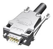D SUB CONN, PLUG, DE, 9POS, SOLDER CUP
