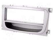 Radio frame; Ford; 1 DIN; silver COMPOTECH