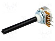 Potentiometer: shaft; single turn; 2.2kΩ; ±20%; 0.4W; linear; 6mm OMEG