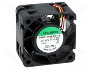 Fan: DC; axial; 12VDC; 40x40x24mm; 39.92m3/h; 55dBA; ball bearing SUNON