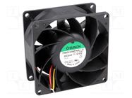 Fan: DC; axial; 24VDC; 80x80x38mm; 143m3/h; 55.2dBA; ball bearing SUNON