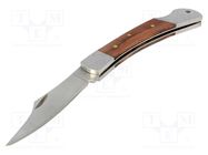 Knife; Tool length: 162mm; Blade length: 70mm; polished grip PROLINE