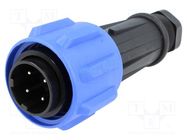 Connector: circular; plug; male; PIN: 4; Buccaneer 900; for cable BULGIN