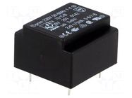 Transformer: encapsulated; 0.35VA; 230VAC; 6V; 6V; 29mA; 29mA; PCB HAHN