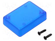 Enclosure: multipurpose; X: 35mm; Y: 50mm; Z: 15mm; 1551; ABS; blue HAMMOND