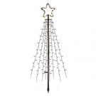LED Christmas tree, metal, 180 cm, outdoor and indoor, warm white, timer, EMOS