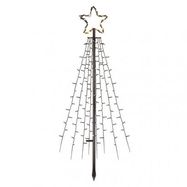 LED Christmas tree, metal, 180 cm, outdoor and indoor, warm white, timer, EMOS