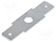 Terminal: flat; 6.3mm; 0.8mm; 2 x male; M4; double; screw; brass DEGSON ELECTRONICS