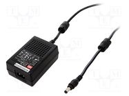 Power supply: switched-mode; 5VDC; 4A; Out: 5,5/2,1; 20W; 85÷264VAC MEAN WELL