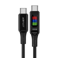 USB-C to USB-C cable Acefast C7-03 1.2m, with display (black), Acefast