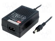 Power supply: switching; 5VDC; 3A; Out: 5,5/2,1; 15W; 85÷264VAC MEAN WELL