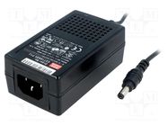 Power supply: switched-mode; 5VDC; 3A; Out: 5,5/2,1; 15W; 85÷264VAC MEAN WELL