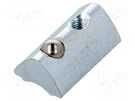 Nut; for profiles; Width of the groove: 6mm; steel; zinc; T-slot FATH
