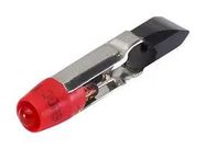 SINGLE LED LAMP, PB SW, T5.5, GRN, 12 V