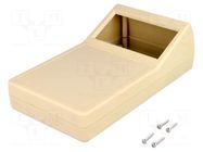 Enclosure: desktop; X: 104mm; Y: 190mm; Z: 62mm; ABS; grey; screwed COMBIPLAST