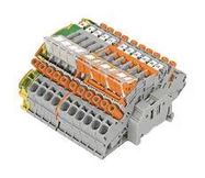 TERMINAL BLOCK, DIN RAIL, 20AWG