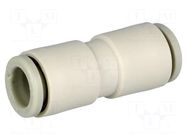 Push-in fitting; straight,inline splice; -1÷10bar; -5÷60°C SMC