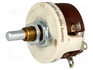Potentiometer: shaft; single turn; 10kΩ; 25W; 6.35mm; wirewound OHMITE