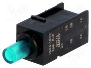 Switch: push-button; Pos: 2; DPDT; 0.5A/60VAC; 0.5A/60VDC; ON-(ON) MENTOR