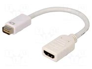 Adapter; DVI mini plug,HDMI socket; 0.21m Goobay