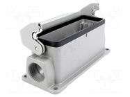 Enclosure for connectors: HDC; size 24B; Han® HMC; IP65; closed HARTING