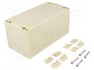 Enclosure: multipurpose; X: 80mm; Y: 160mm; Z: 80mm; ABS; IP65 COMBIPLAST