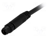 Connector: M8; 1m; male; PIN: 3; straight; plug; 3A; IP67; 60V AMPHENOL LTW